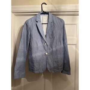 Gap The Academy Blazer Light Blue Women's size 8 Jacket Career Classic